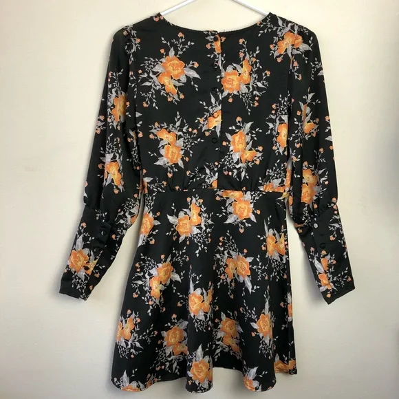 Free People Size 0 Parker Floral Long Sleeve Dress - Picture 8 of 10